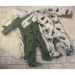 *NEW* Qty 4 Carters Just One You Baby Boys Dinosaur Sleeper Zippies